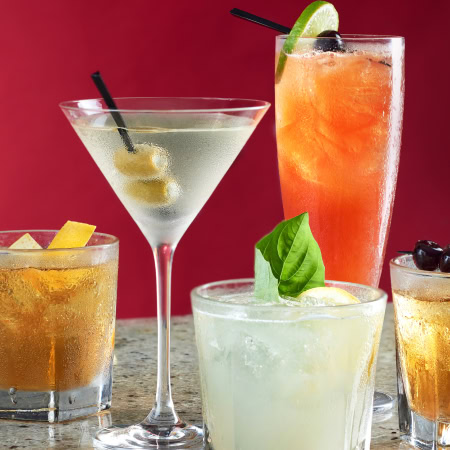 Refreshing cocktail drinks featuring classic ingredients, perfect for a stylish dining experience at Ruth's Chris Steak House. Enjoy expertly crafted beverages in a sophisticated ambiance.